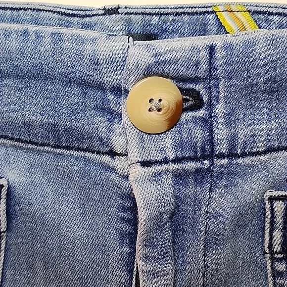 Anthropologie Maeve The Colette Crop High-Rise Wide-Leg Jeans light-to-med Sz 12 - Picture 11 of 16